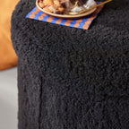 Moka - Collapsible Teddy Ottoman - Charcoal