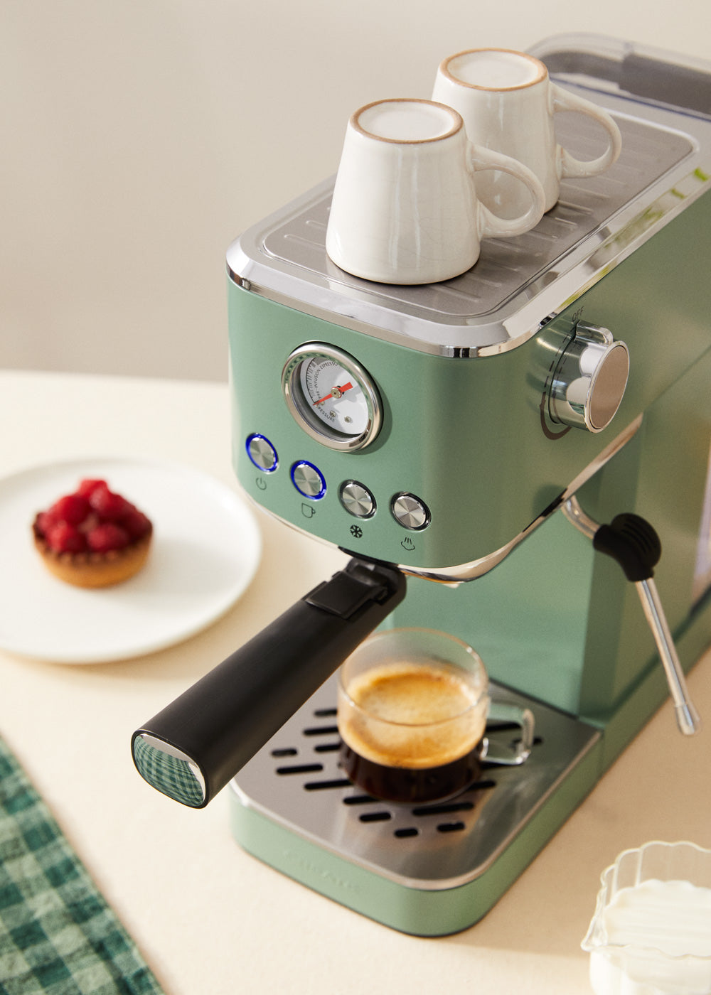 Thera Classic Compact - Machine À Expresso Avec Fonction Café Froid - Vert Sauge