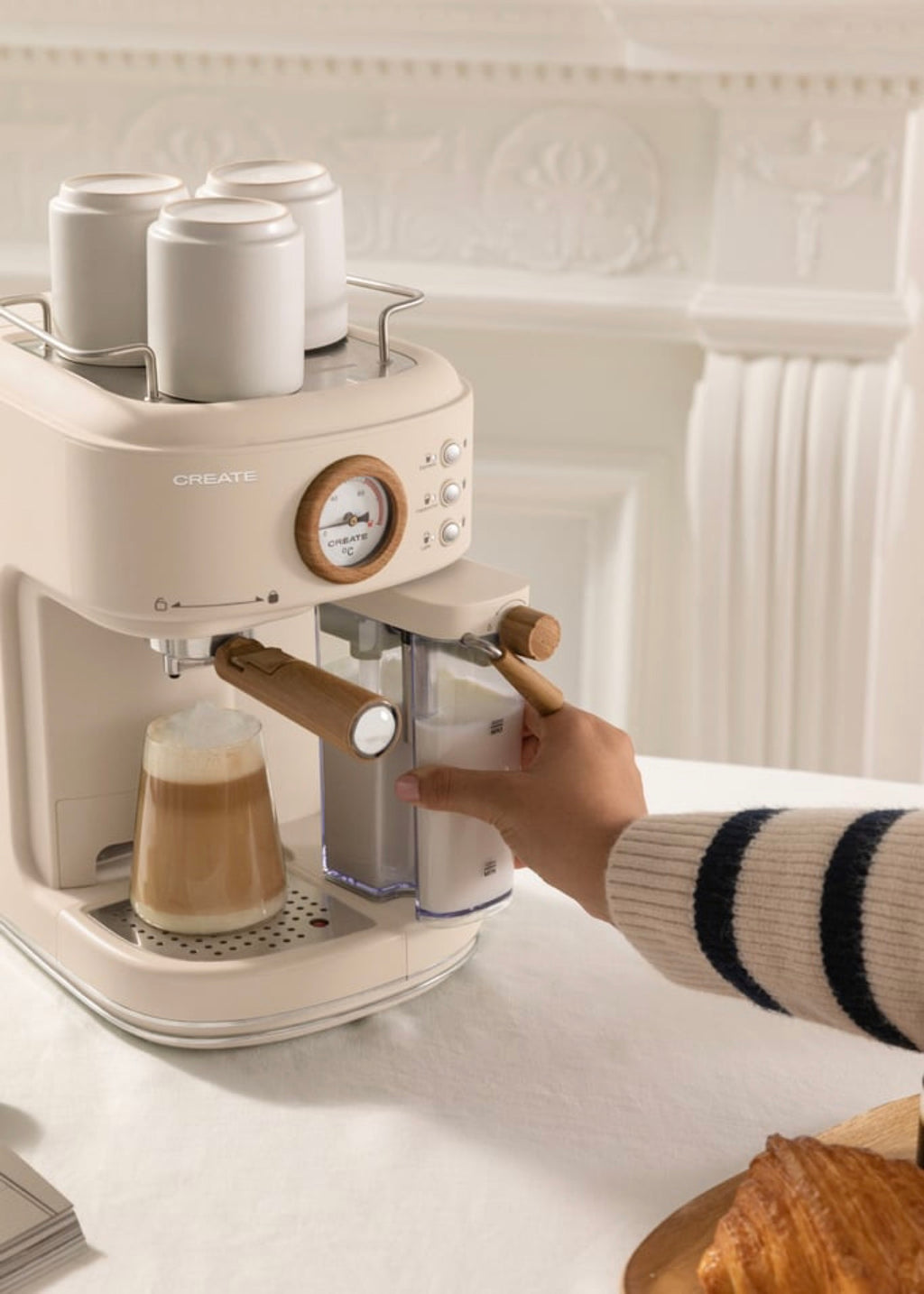 Thera Retro Pro - Machine À Café Expresso Semi-Automatique 20 Bars - Sable