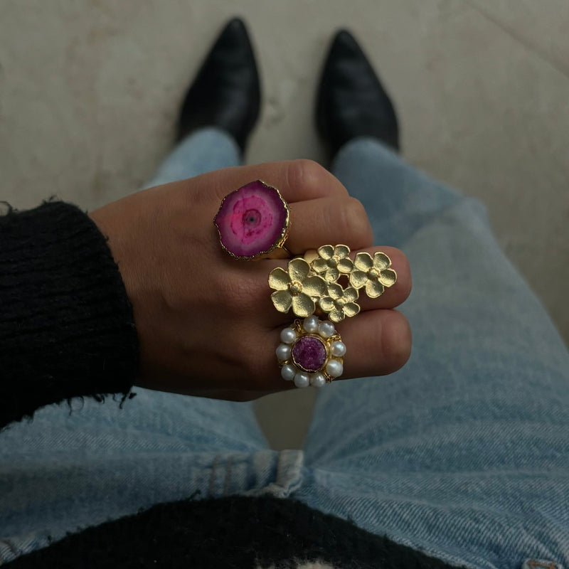 Bague Lulú Magenta