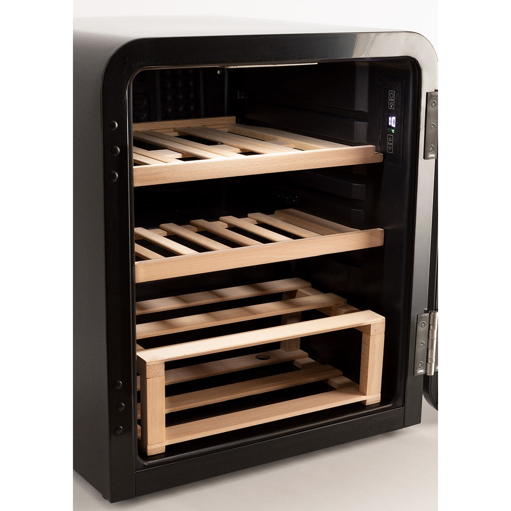 Winecooler Retro M - Cave A Vin Electrique 12 Bouteilles - Noir