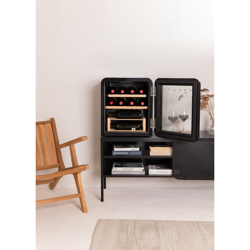 Winecooler Retro M - Cave A Vin Electrique 12 Bouteilles - Noir