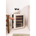 Winecooler Retro M - Refroidisseur À Vin Électrique De Style Rétro Pour 12 Bouteilles - Blanc Cassé