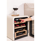 Winecooler Retro M - Refroidisseur À Vin Électrique De Style Rétro Pour 12 Bouteilles - Blanc Cassé