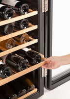 Winecooler Retro - Retro-Style Electric Wine Cooler for 12, 45 or 76 Bottles - Off-White# 45 Bottles