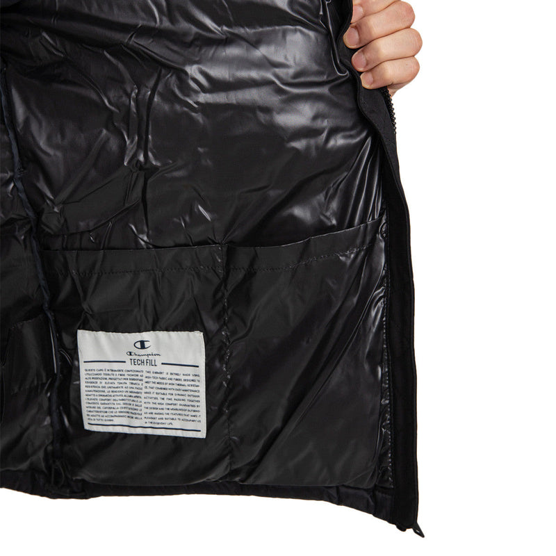 Doudoune À Capuche Champion - Noir