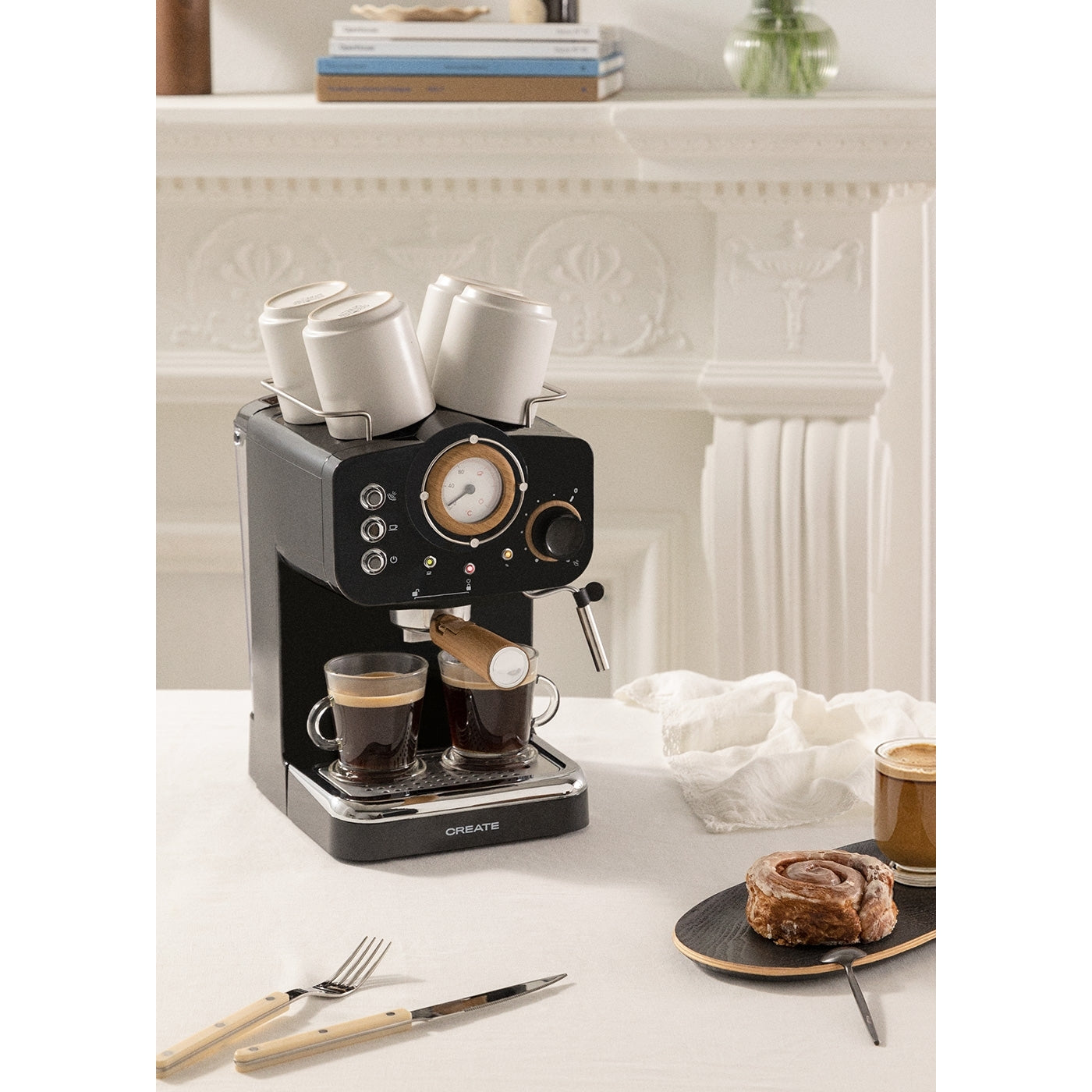Thera Retro - Espresso Coffee Maker - Black