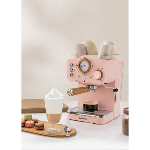 Thera Retro - Cafetière Expresso - Rose Pastel