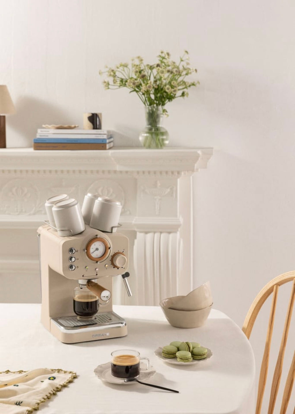 Thera Retro - Espresso Coffee Maker - Sand