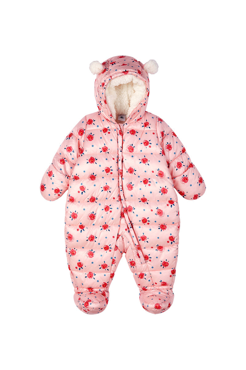 Combipilote À Capuche - Rose - Bébé Fille