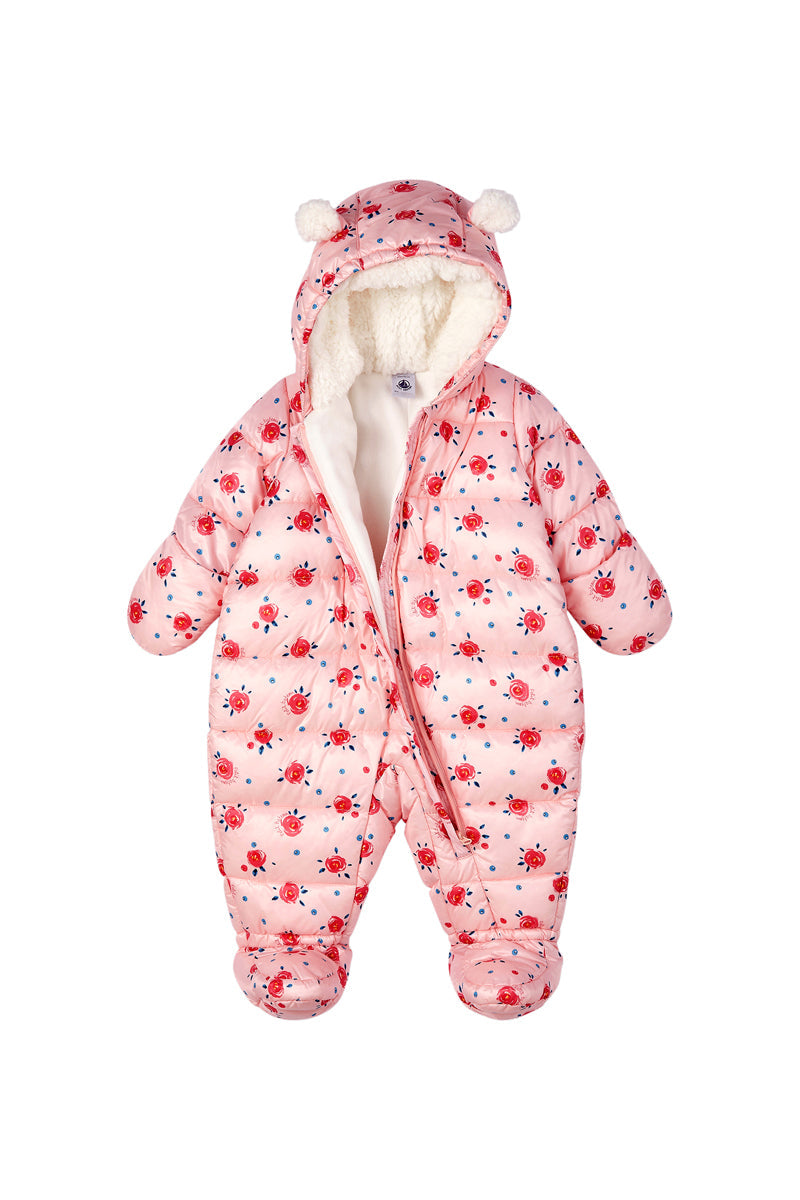 Combipilote À Capuche - Rose - Bébé Fille
