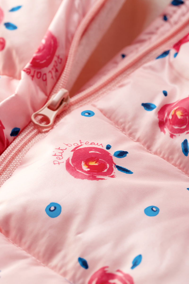 Combipilote À Capuche - Rose - Bébé Fille