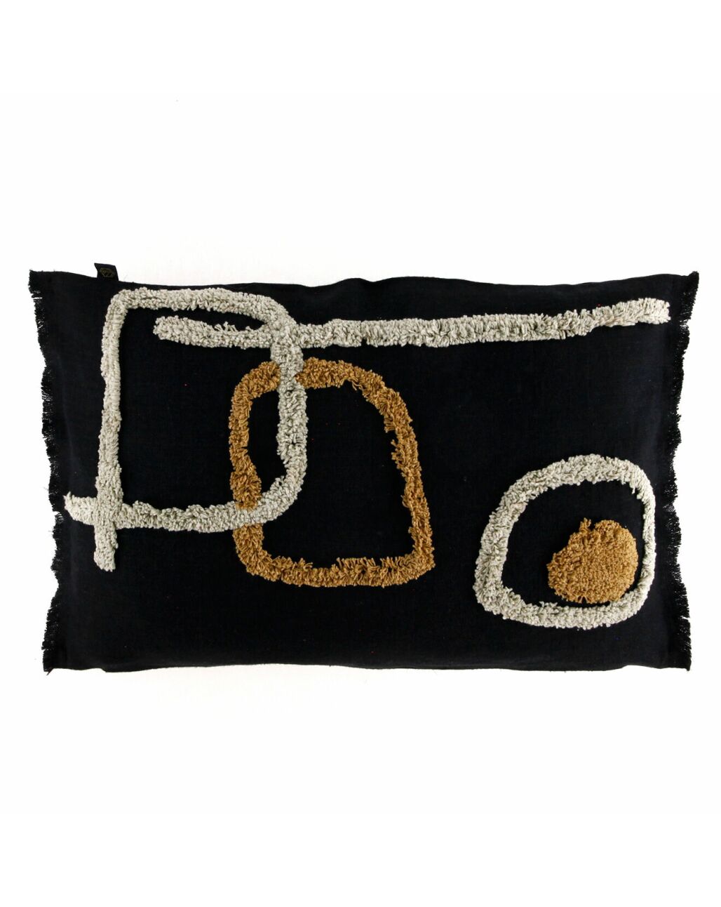 Housse De Coussin Tikri - Noir