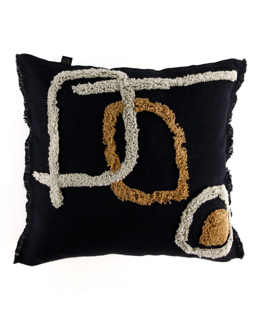 Housse De Coussin Tikri - Noir