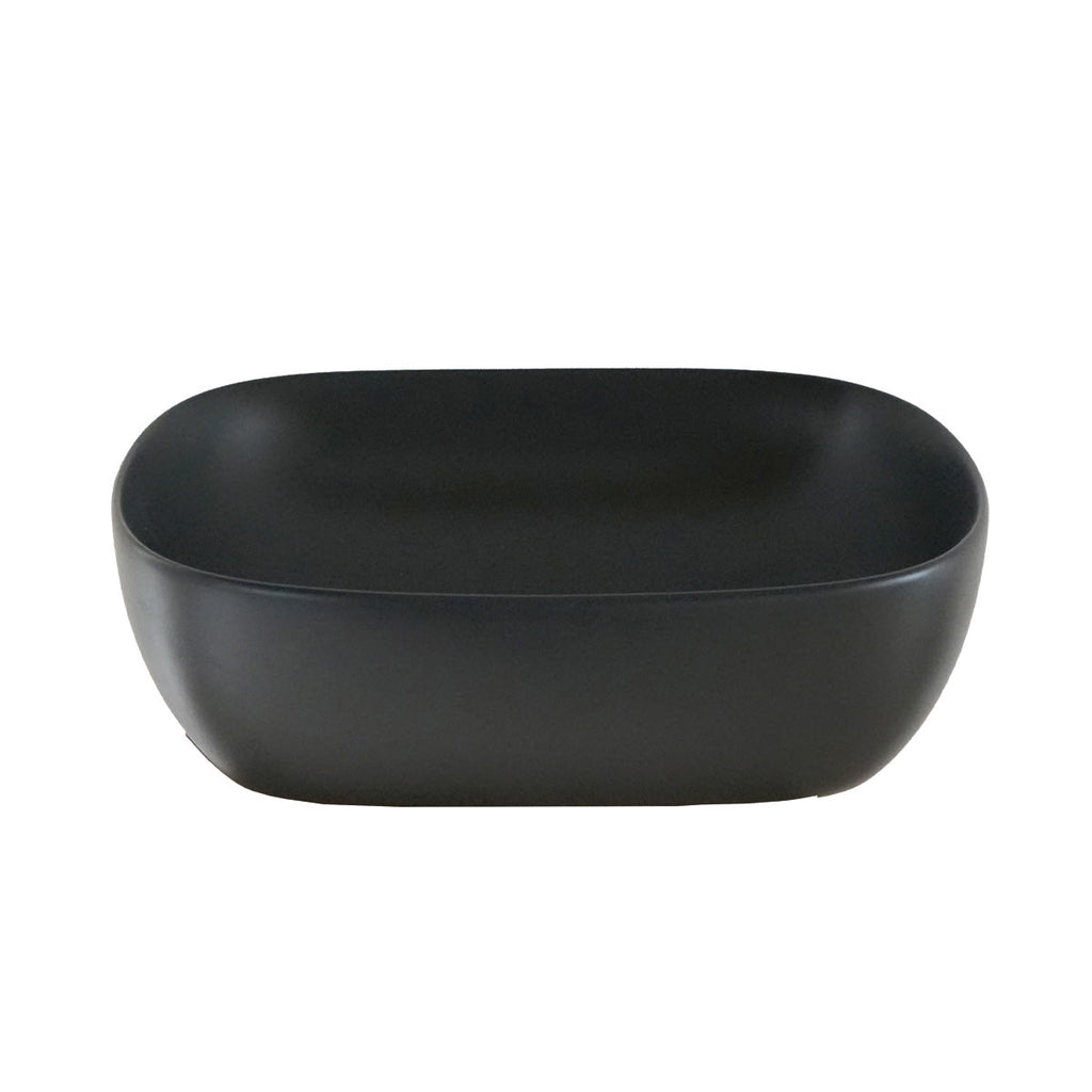 Iris - Umywalka owalna - Ceramiczna - Czarna