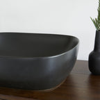 Iris - Umywalka owalna - Ceramiczna - Czarna