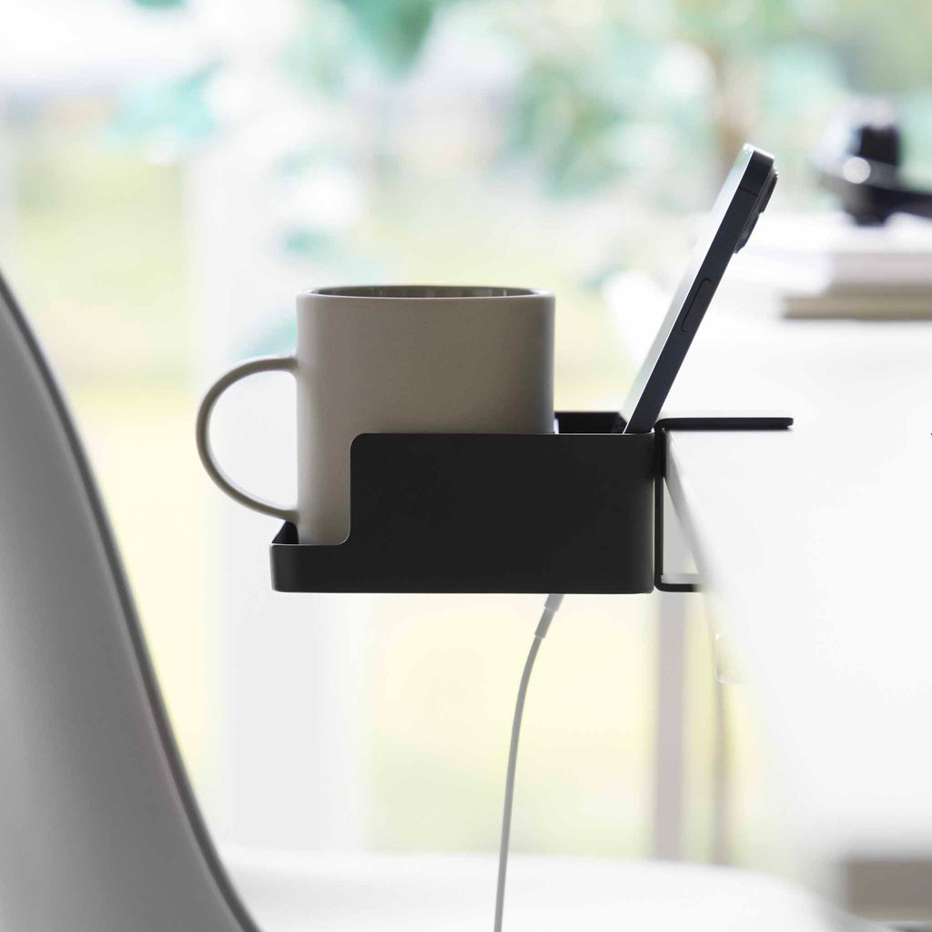 Support Smartphone Et Porte-Gobelet De Bureau Tower - Noir