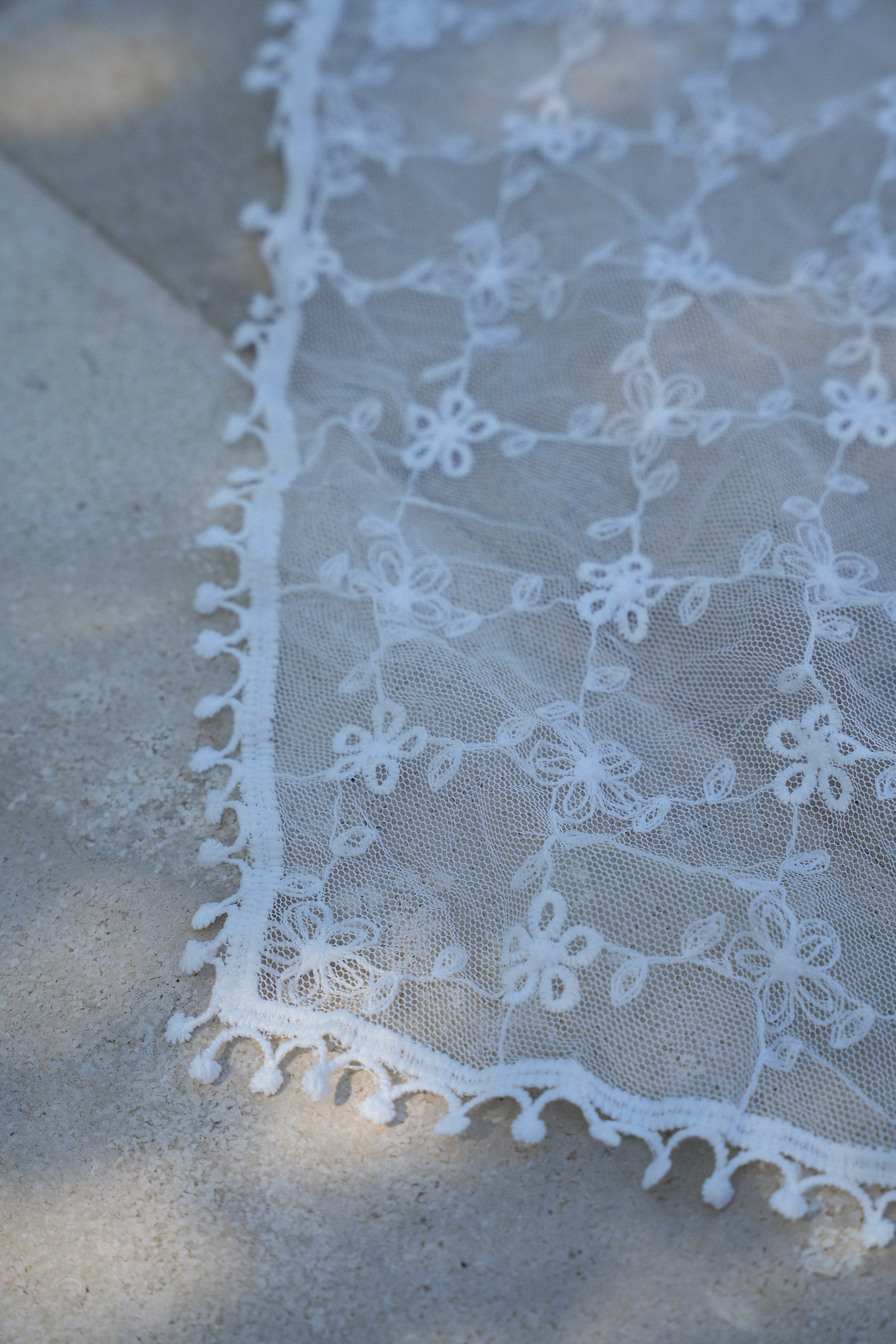 Bandana Dentelle Albi - Blanc