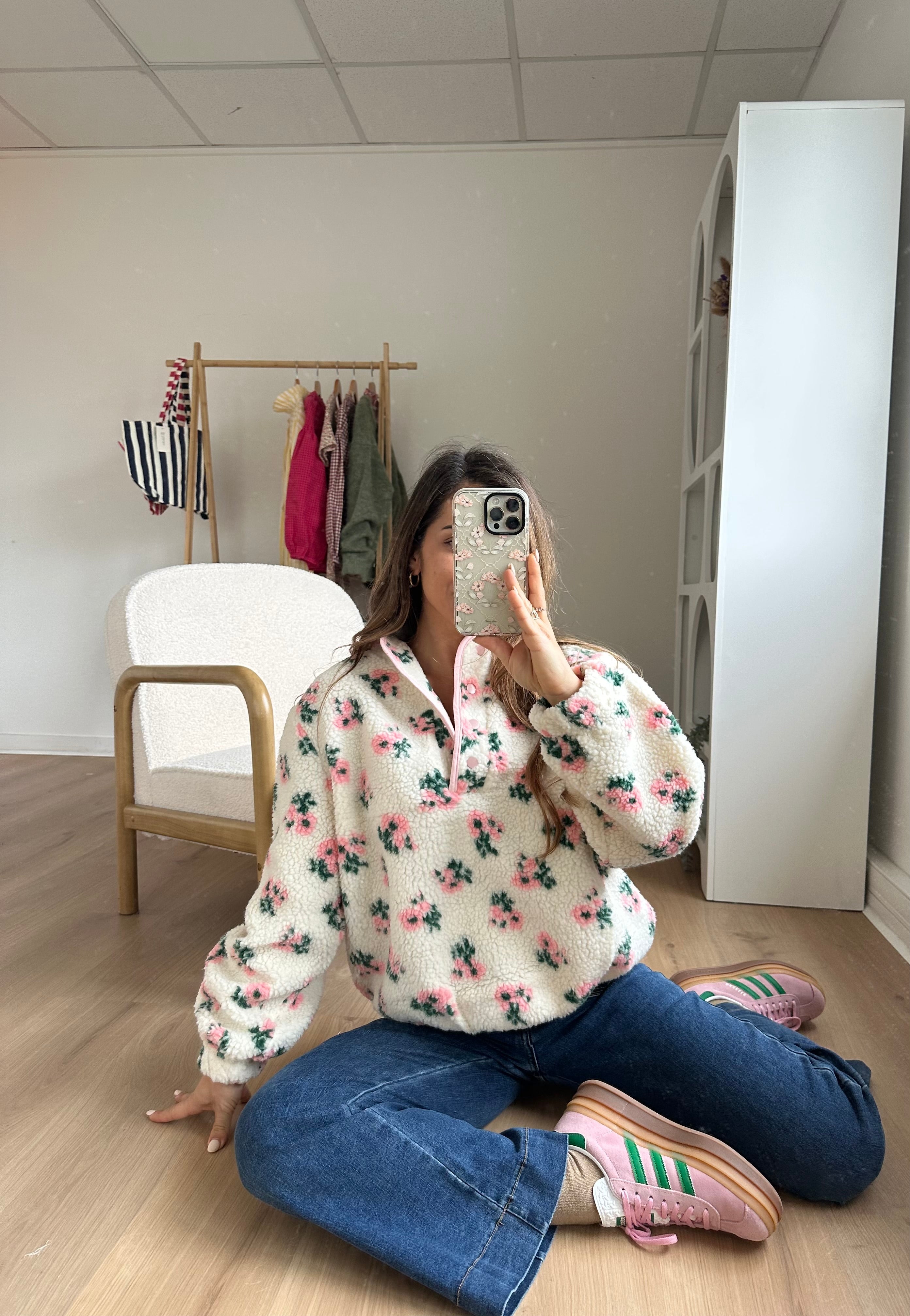 Lisa Floral Teddy Jacket