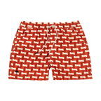 Short De Bain Layer Zig - Rouge