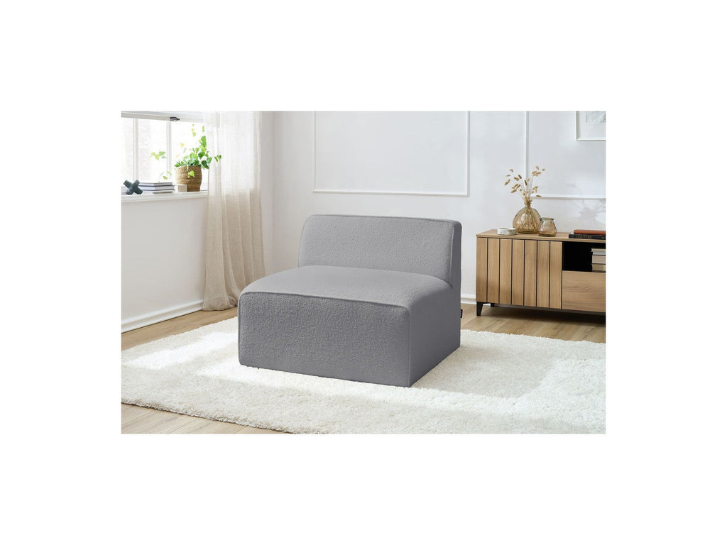 Megeve - Chauffeuse 1 Place Pour Canapé Modulable - Tissu Bouclette