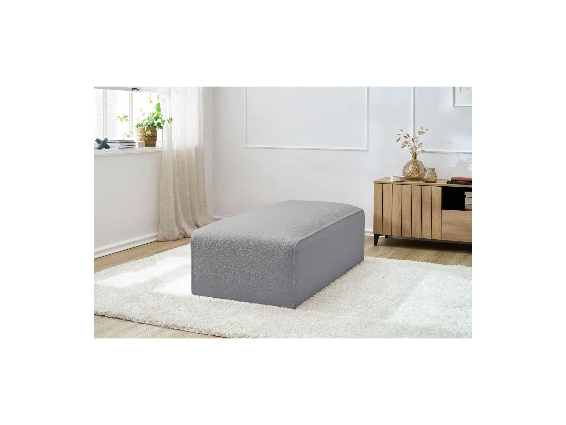 Megeve - Pouf Pour Canapé Modulable - Tissu Bouclette