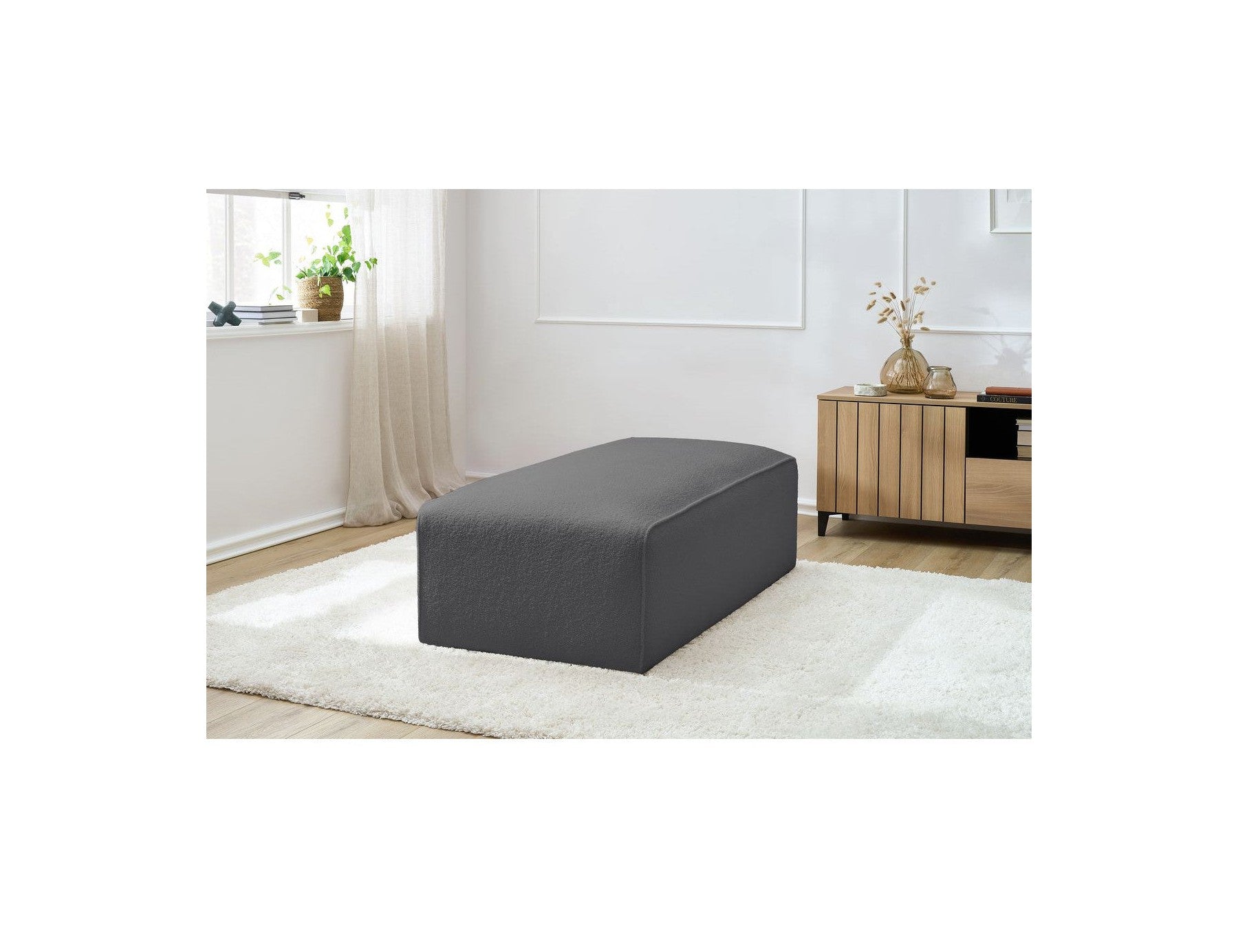 Megeve - Pouf Pour Canapé Modulable - Tissu Bouclette