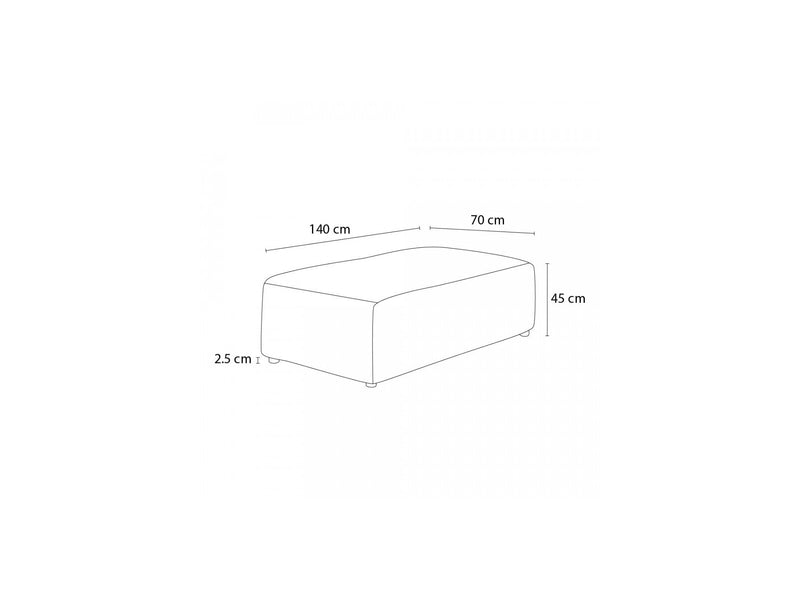 Pouf Pour Canapé Modulable Megeve - Tissu Bouclette