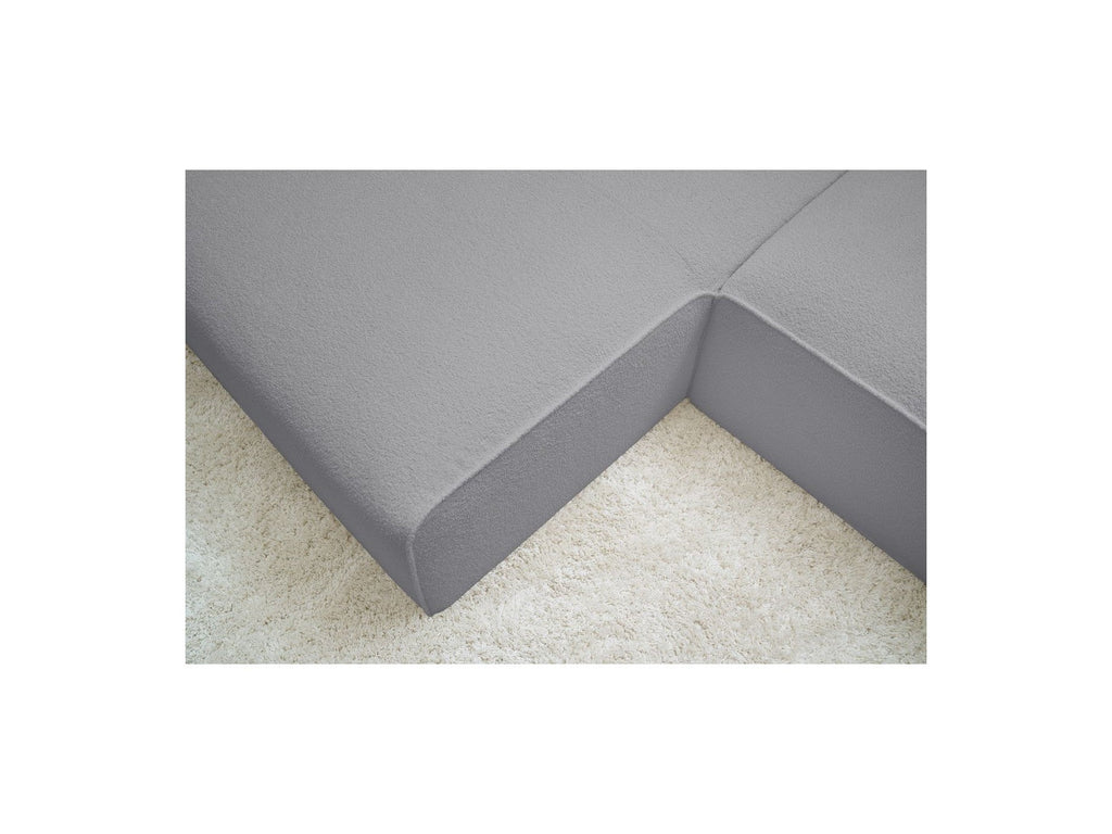 Megeve - Canapé D'Angle Fixe - Tissu Bouclette - Angle Gauche