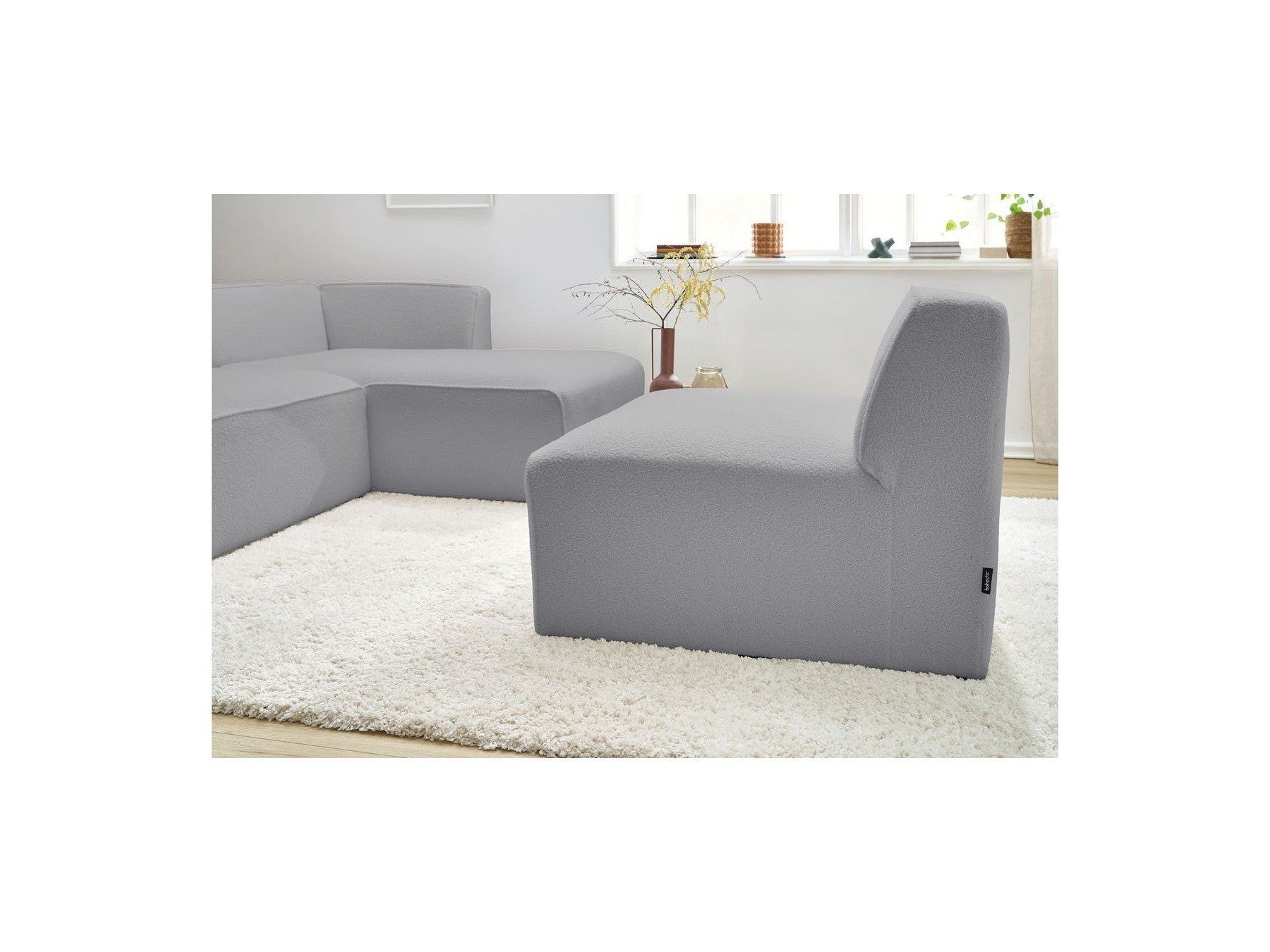 Megeve - Chauffeuse 1 Place Pour Canapé Modulable - Tissu Bouclette