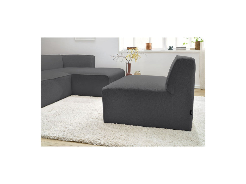 Megeve - Chauffeuse 1 Place Pour Canapé Modulable - Tissu Bouclette