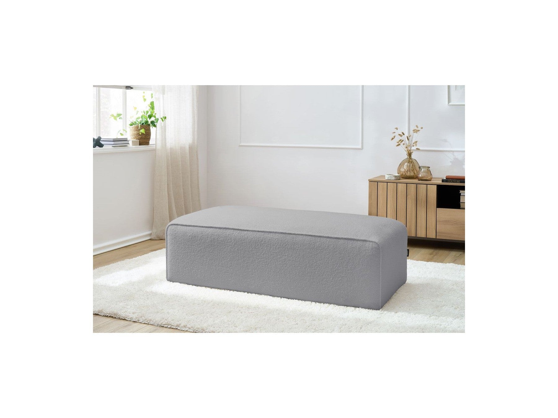 Megeve - Pouf Pour Canapé Modulable - Tissu Bouclette