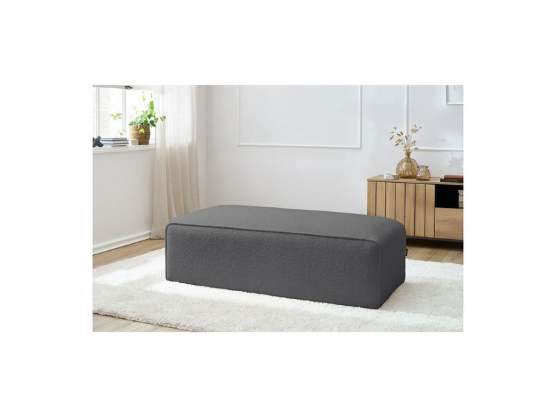 Pouf Pour Canapé Modulable Megeve - Tissu Bouclette