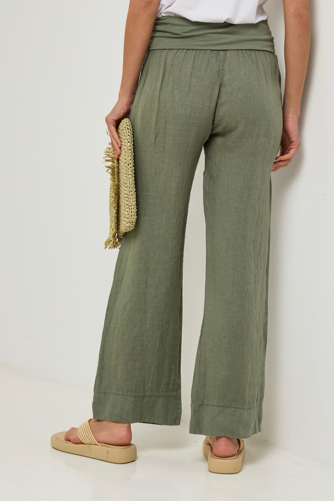 Autour Du Lin - Pantalón caqui - Mujer
