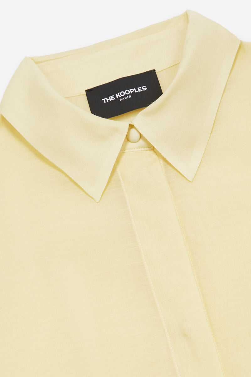 The Kooples - Chemise En Soie Jaune - Femme