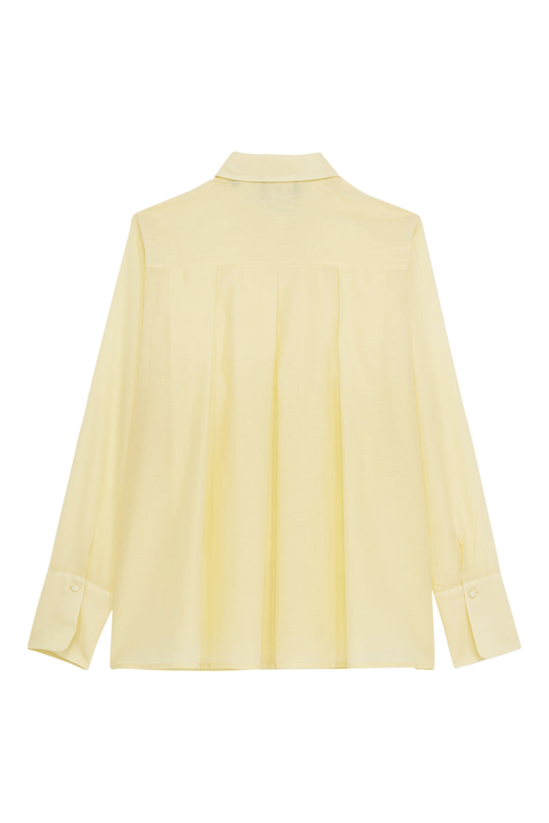 The Kooples - Chemise En Soie Jaune - Femme