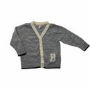 Bonpoint - Cardigan Gris En Laine - 6 Mois