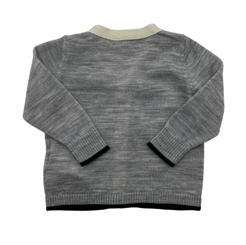 Bonpoint - Cardigan Gris En Laine - 6 Mois