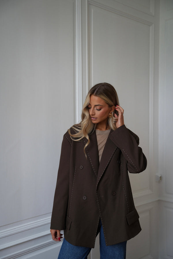 Veste Blazer Flavie - Chocolat
