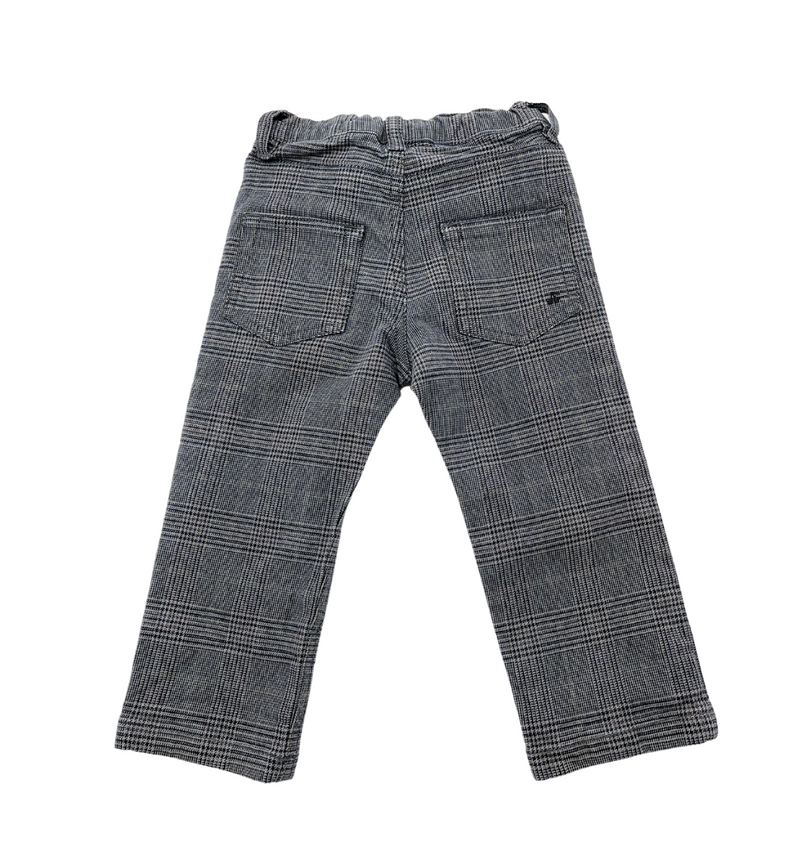 Bonpoint - Pantalon En Jean À Carreaux Gris - 18 Mois