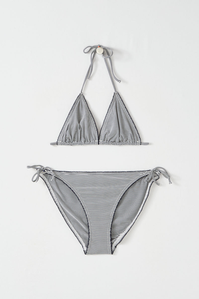 Petit Bateau - 2-Piece Swimsuit - Blue And White - Women