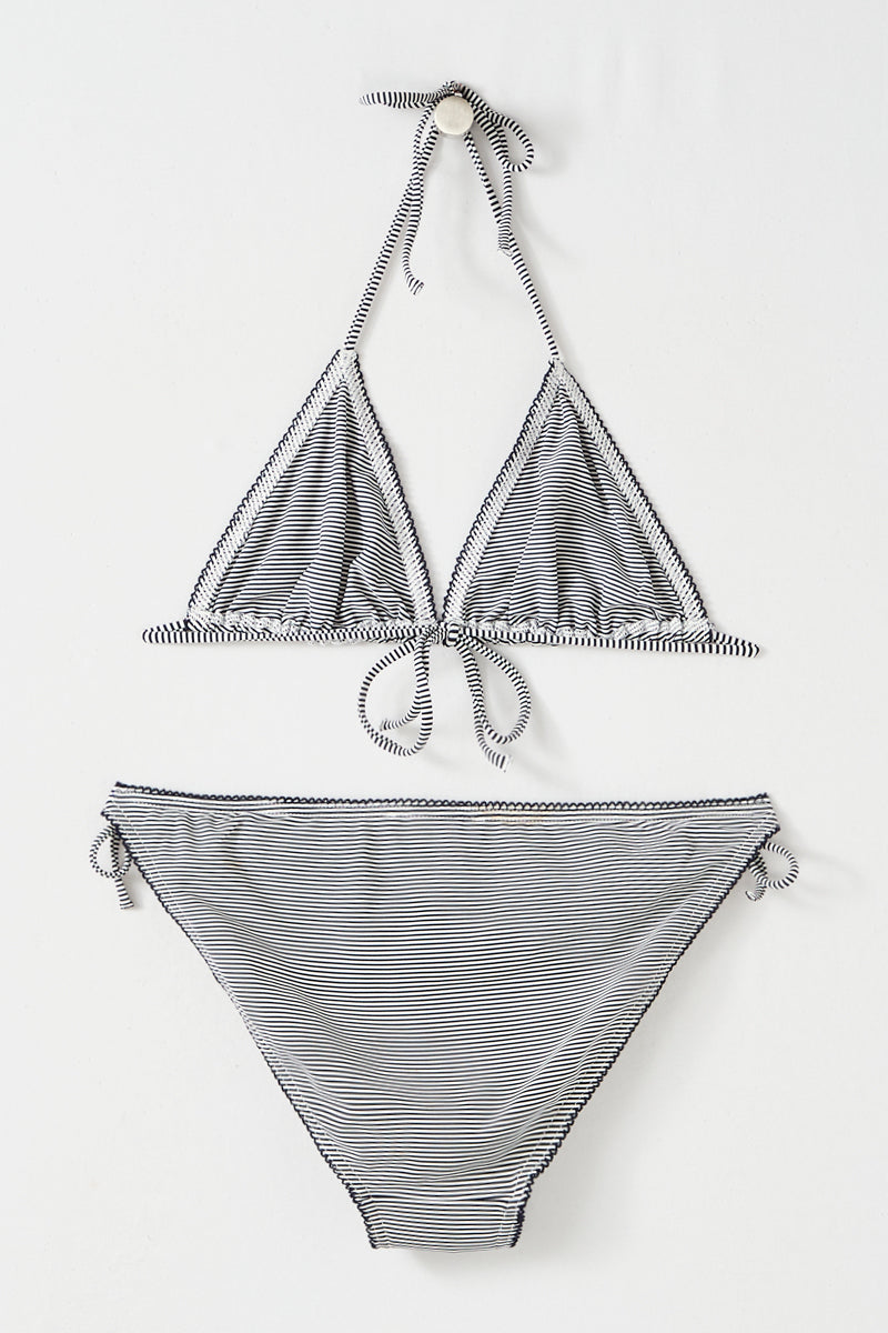 Petit Bateau - 2-Piece Swimsuit - Blue And White - Women