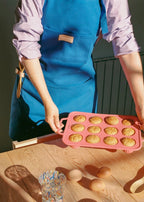 Kitchenware Studio - Pack Tablier + Manique Carrée - Bleu Cobalt