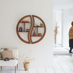 Ying Yang - Etagère Murale - Teck - Naturel