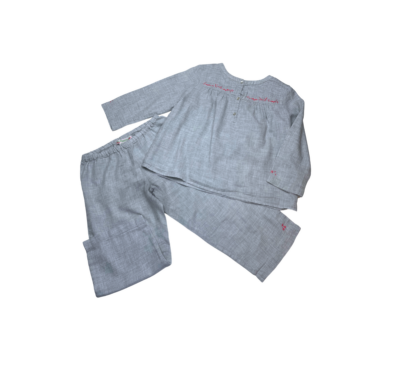 Bonpoint - Ensemble Chemise Pantalon Brodé Main - 4 Ans