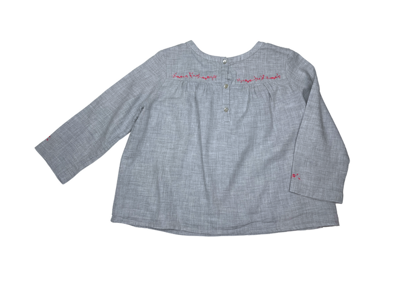 Bonpoint - Ensemble Chemise Pantalon Brodé Main - 4 Ans