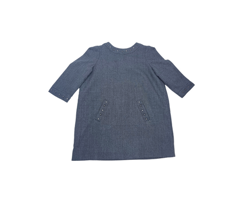 Bonpoint - Robe Grise À Clous - 4 Ans