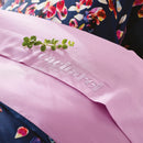 Aurore - Housse De Couette + 1 Ou 2 Taie(S) D'Oreiller Satin De Coton Aurore Rose