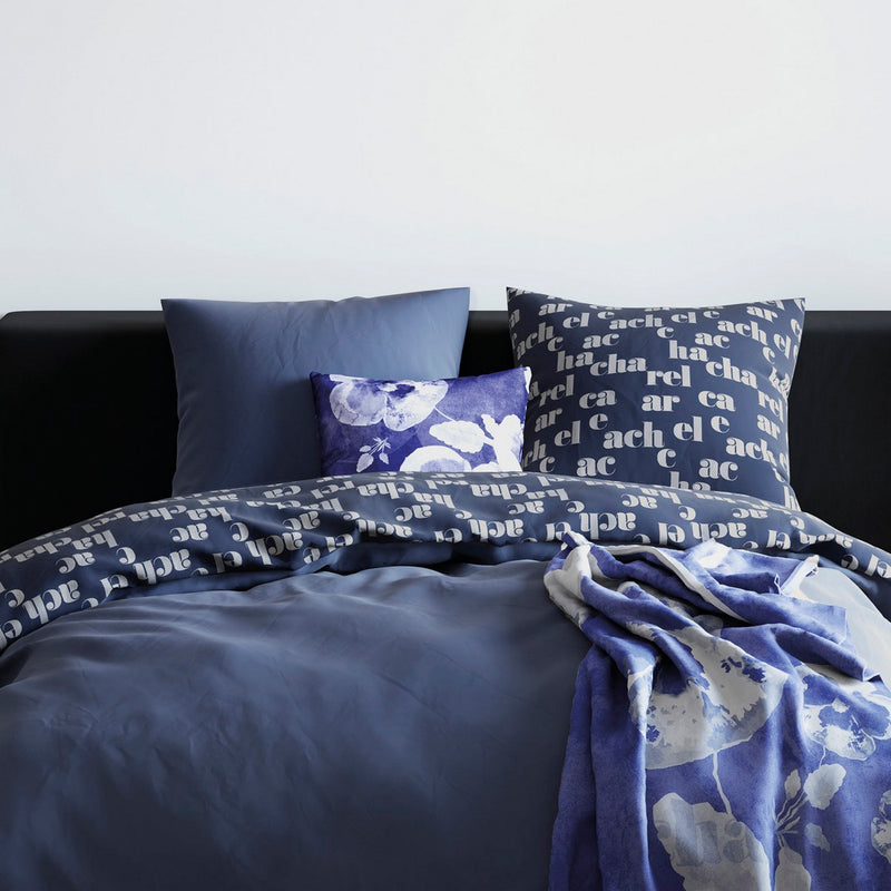 Signature - Housse De Couette + 1 Ou 2 Taie(S) D'Oreiller Flanelle Signature Bleu