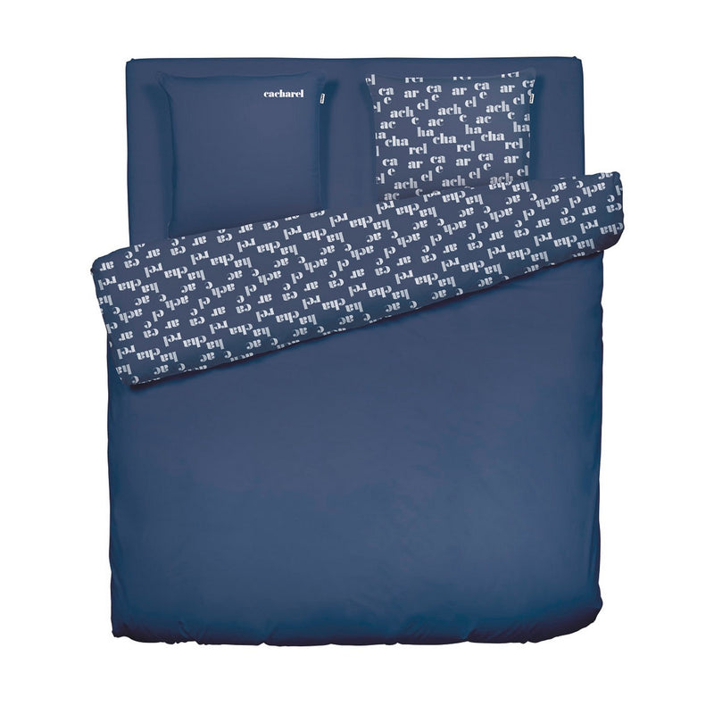 Signature - Housse De Couette + 1 Ou 2 Taie(S) D'Oreiller Flanelle Signature Bleu
